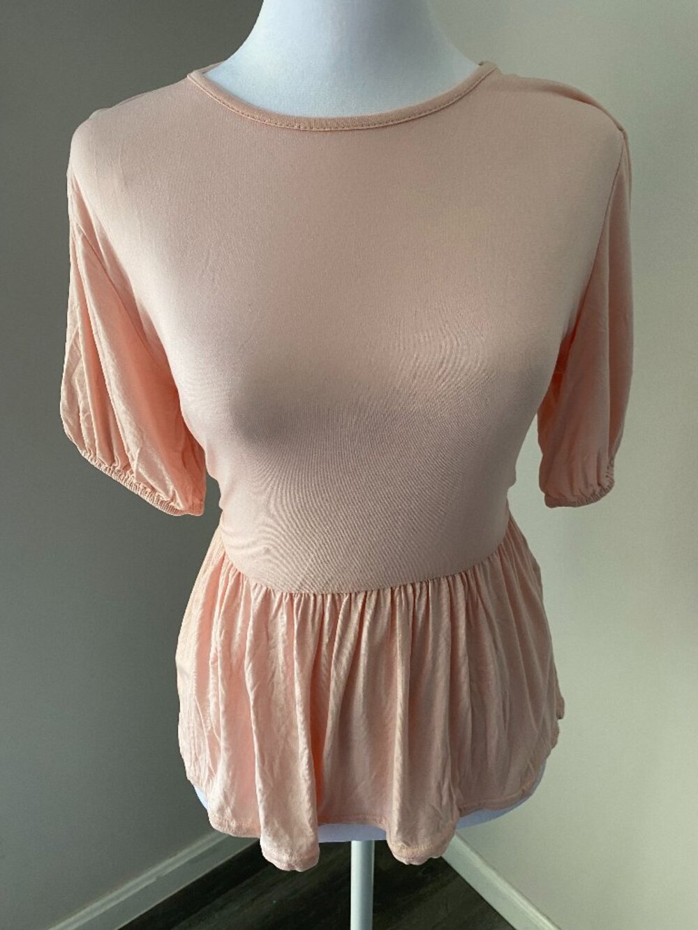 Pink Peplum Blouse